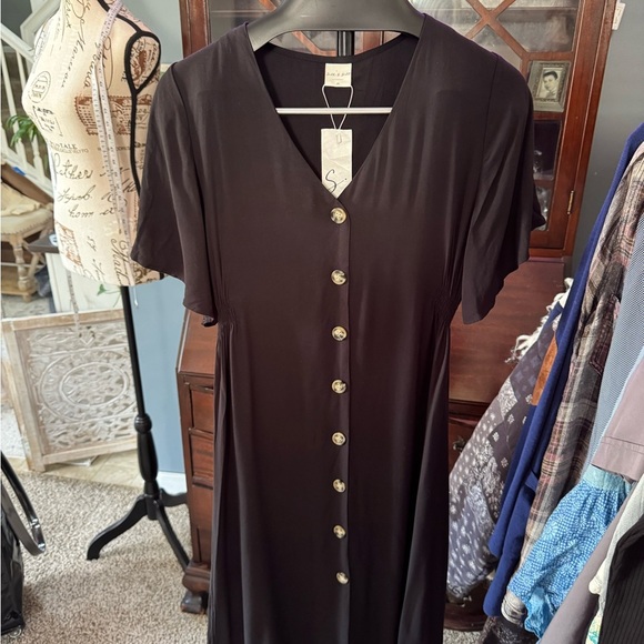 Silk & Salt nwt button down dress size small - Picture 5 of 8
